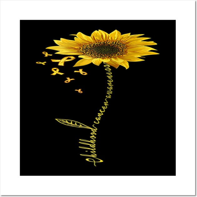 Childhood Cancer Awareness Sunflower Wall Art by Barnard